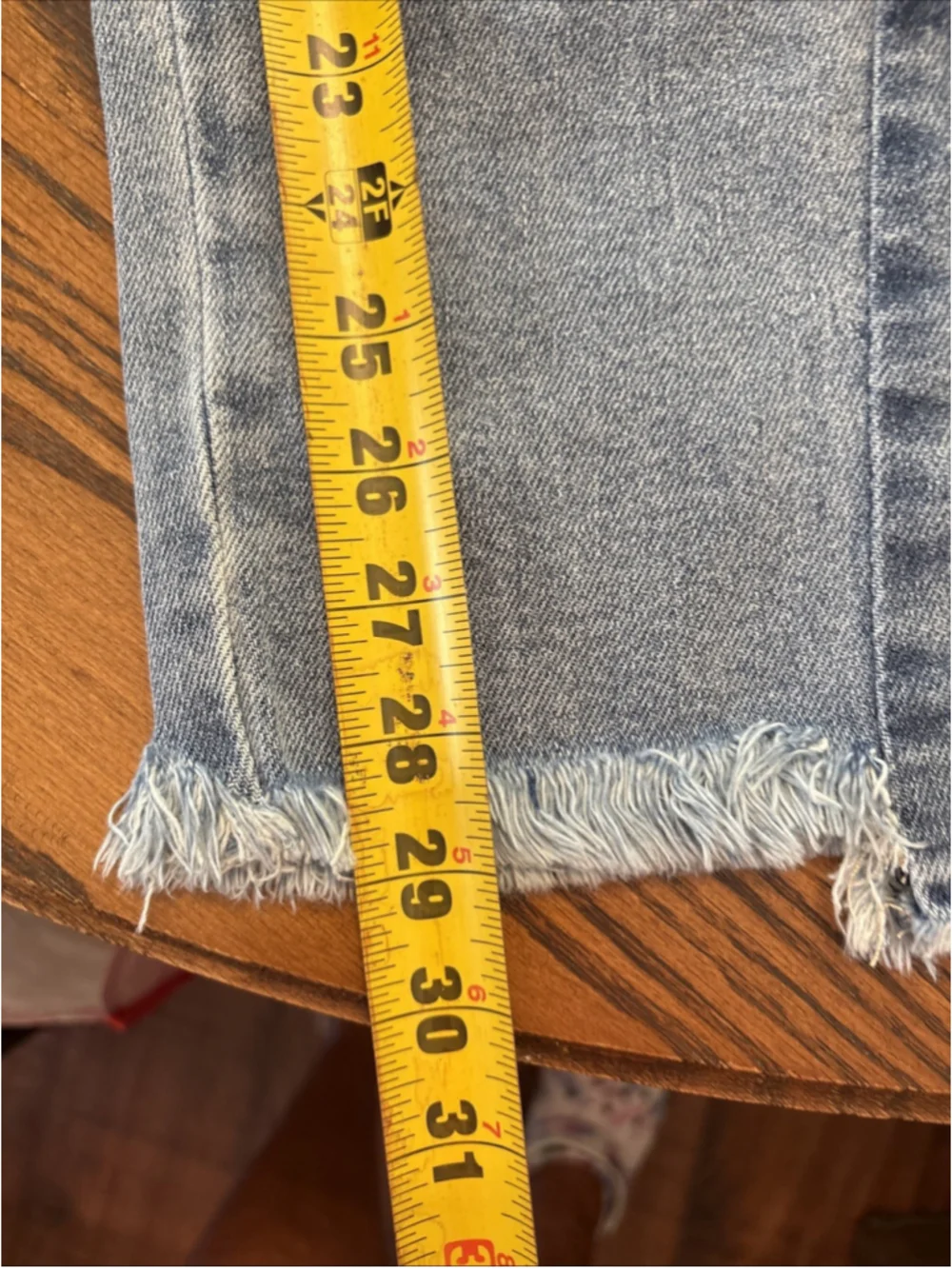 Judy Blue JB88536 High Rise Slim Jeans Medium Wash Side Panel Raw Hem 11/30